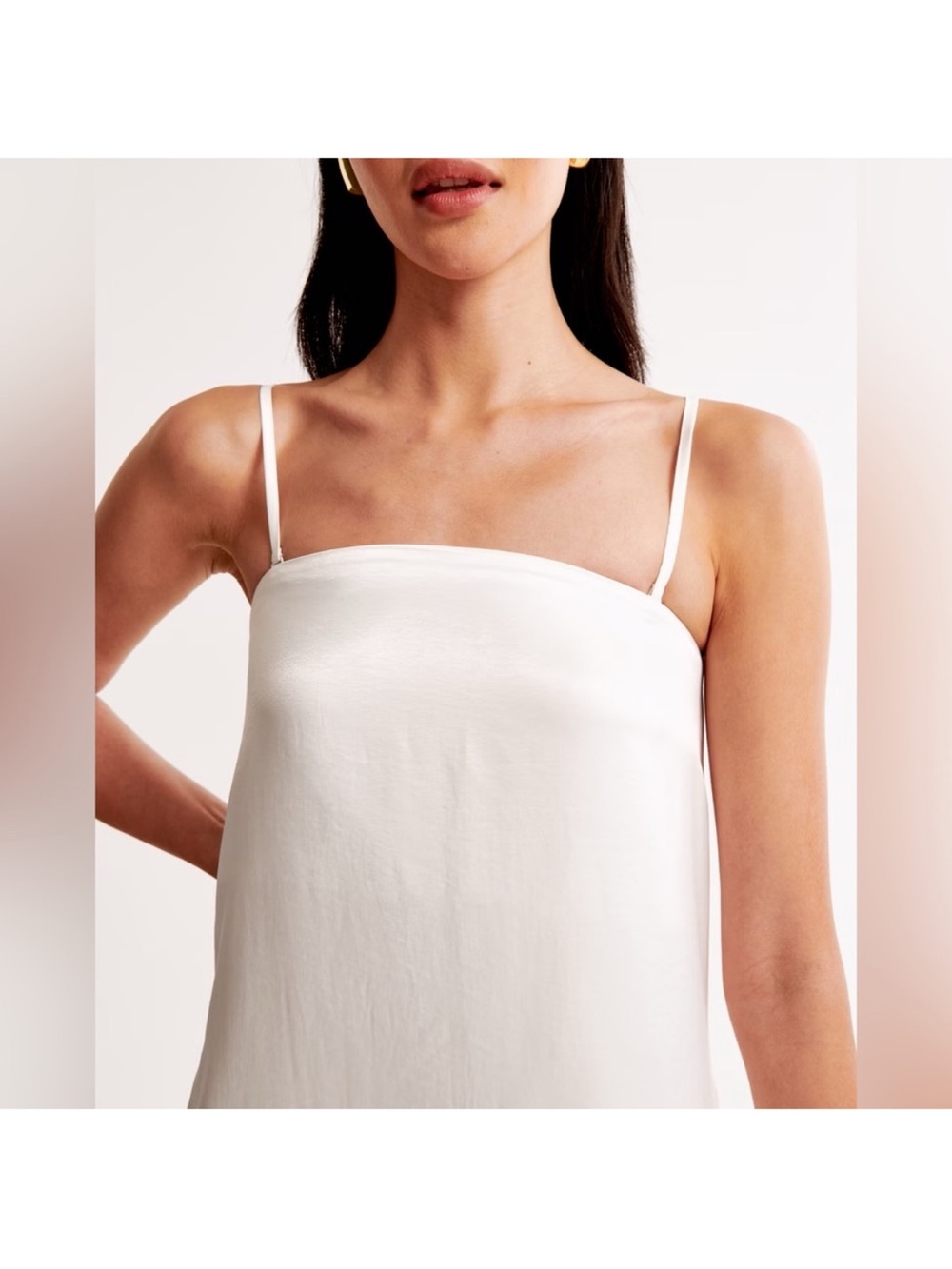 Abercrombie & Fitch Strapless Cream Maxi Dress - Picture 3 of 4